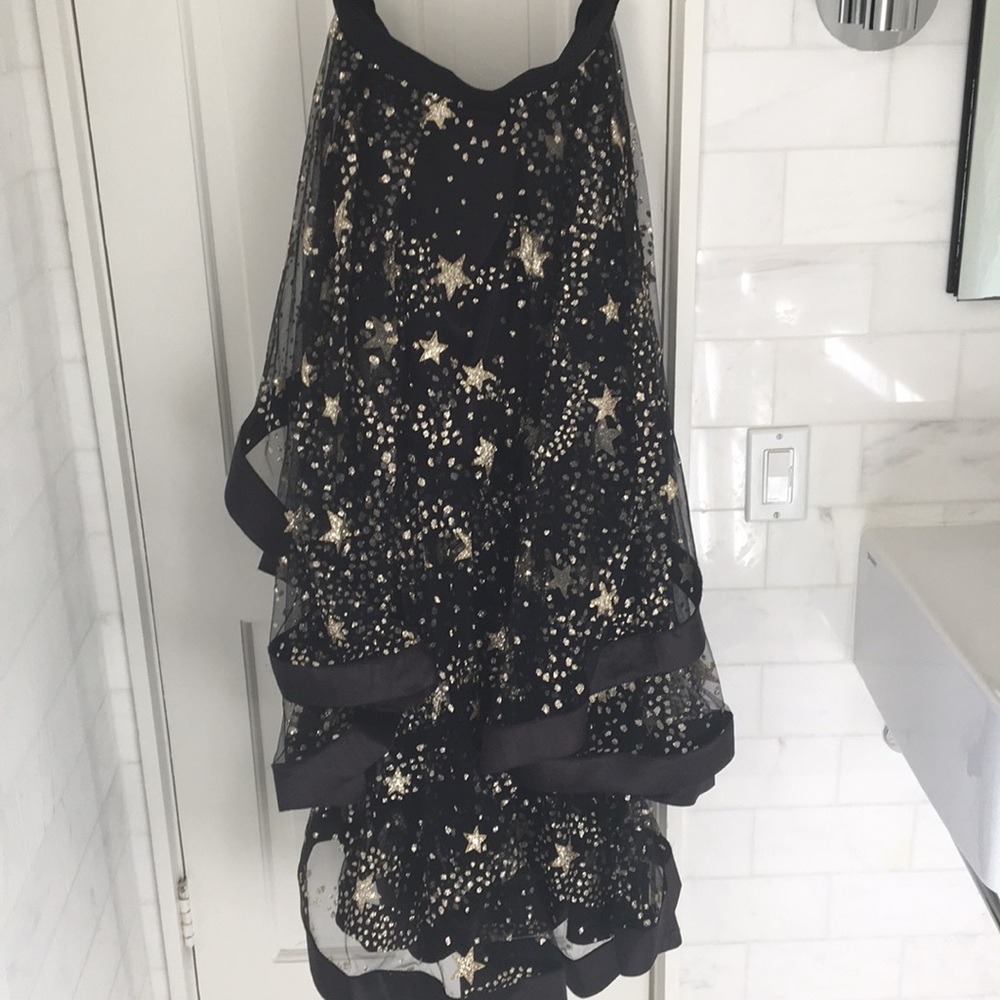 Zendaya for Aqua black and gold glitter skirt